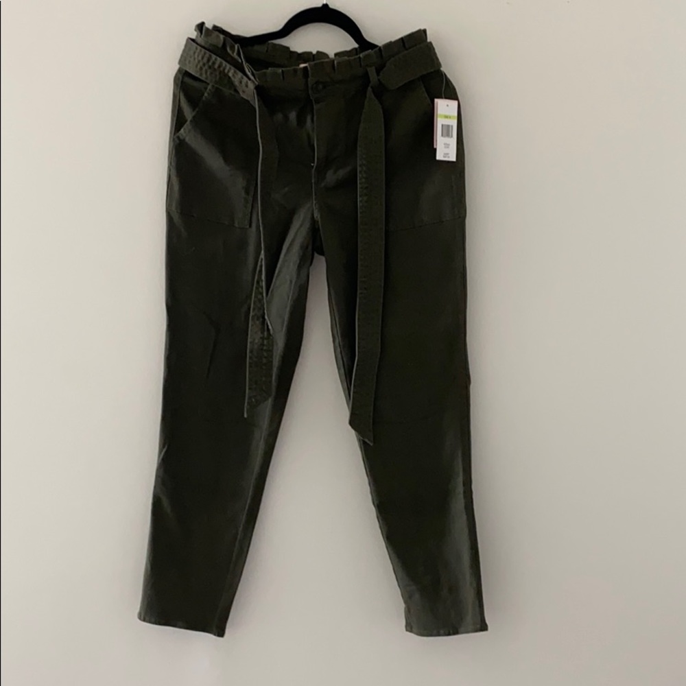 Olive High Waisted Pants